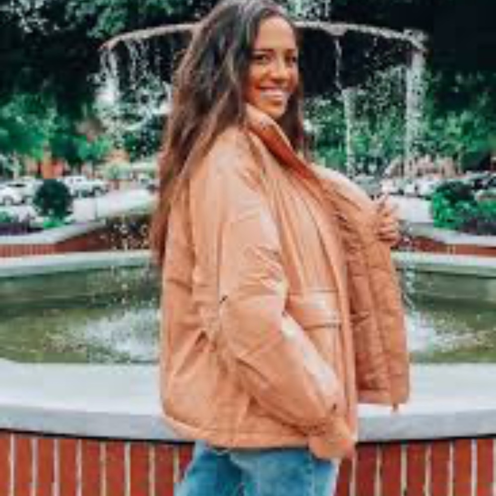 Women's Quilted Puffer Jacket in Camel - Picture 2 of 9